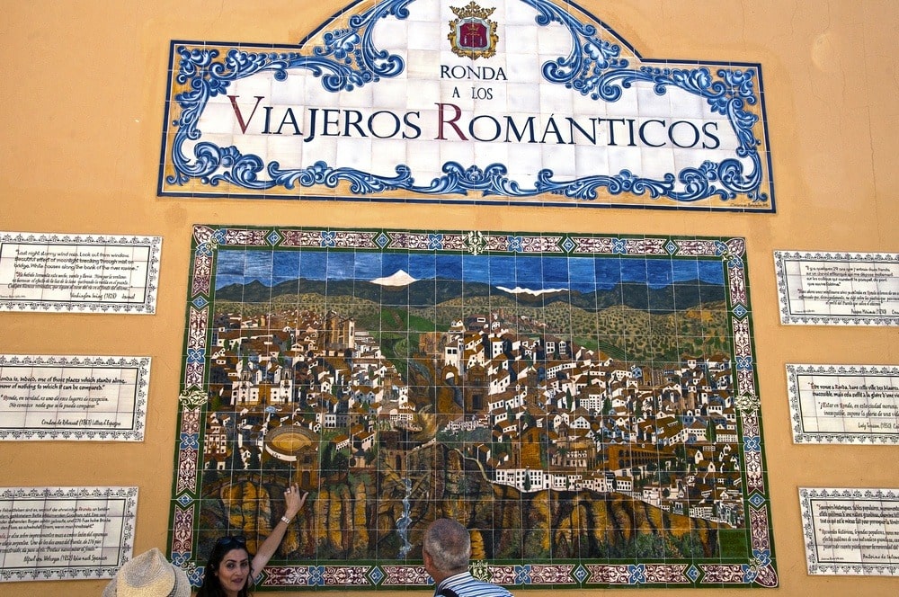 Azulejo Ronda a los Viajeros Románticos en Ronda