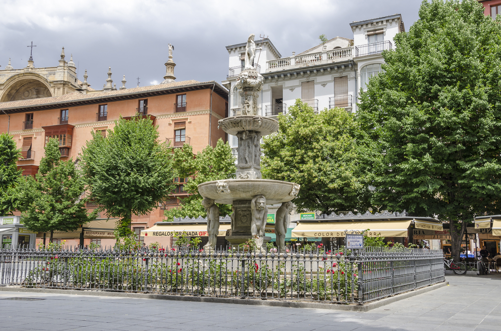 Bib Rambla square in Granada