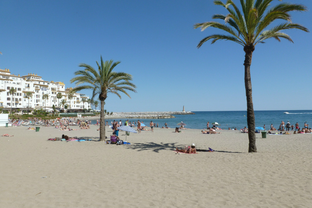 Puerto Banus beach in Marbella, Malaga