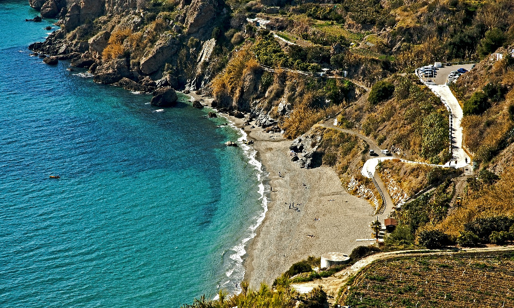 Maro beach in Nerja, Malaga