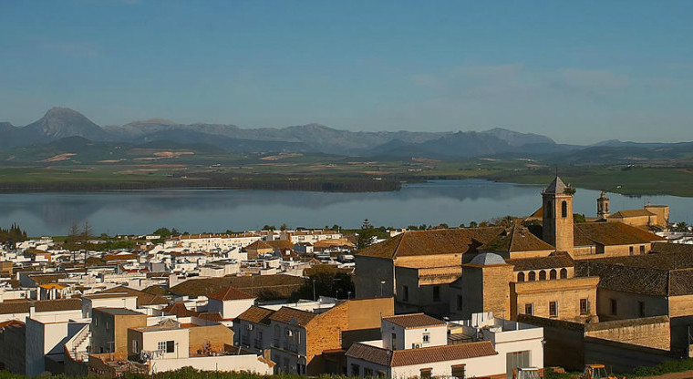 White village of Bornos, in the province of Cadiz