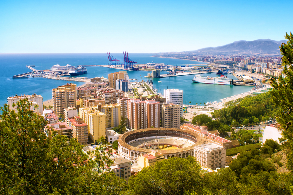 Vues du Mirador de Gibralfaro à Malaga