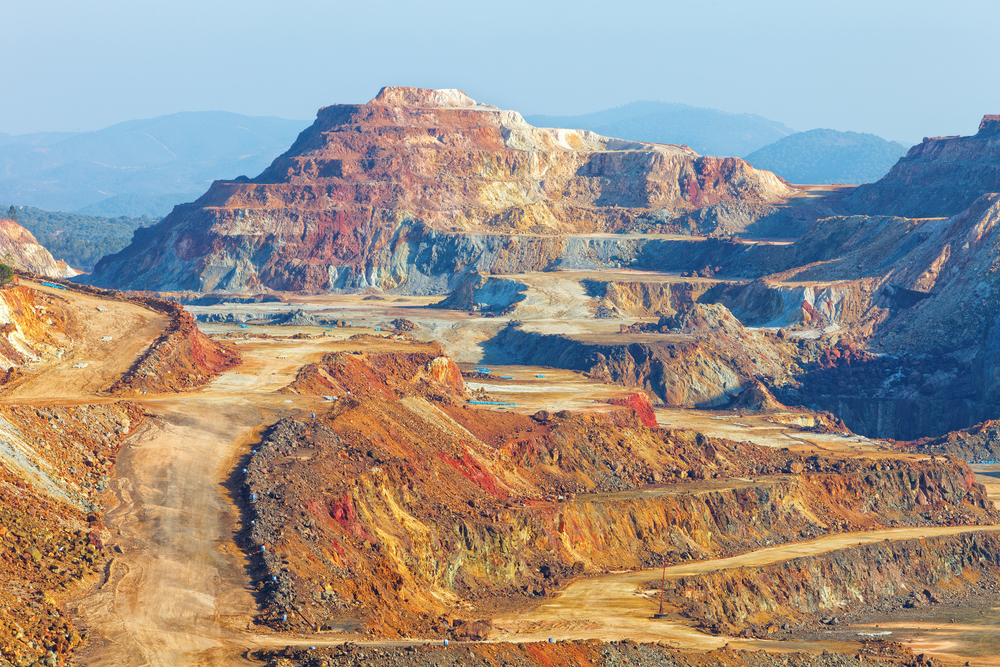 Landschaft von riotinto Bergbau