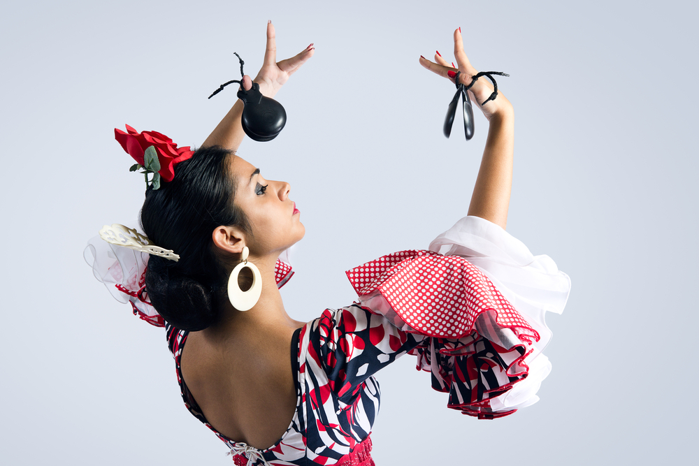 flamenco danseres in typische houding