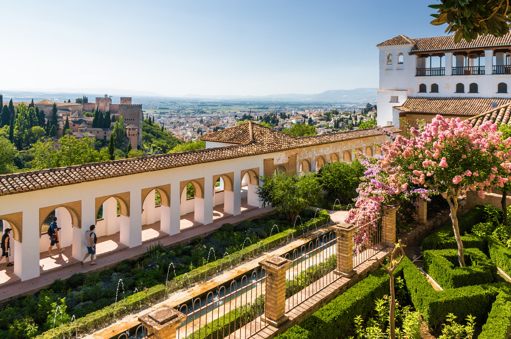 Generalife and palaces at the Alhambra in Granada