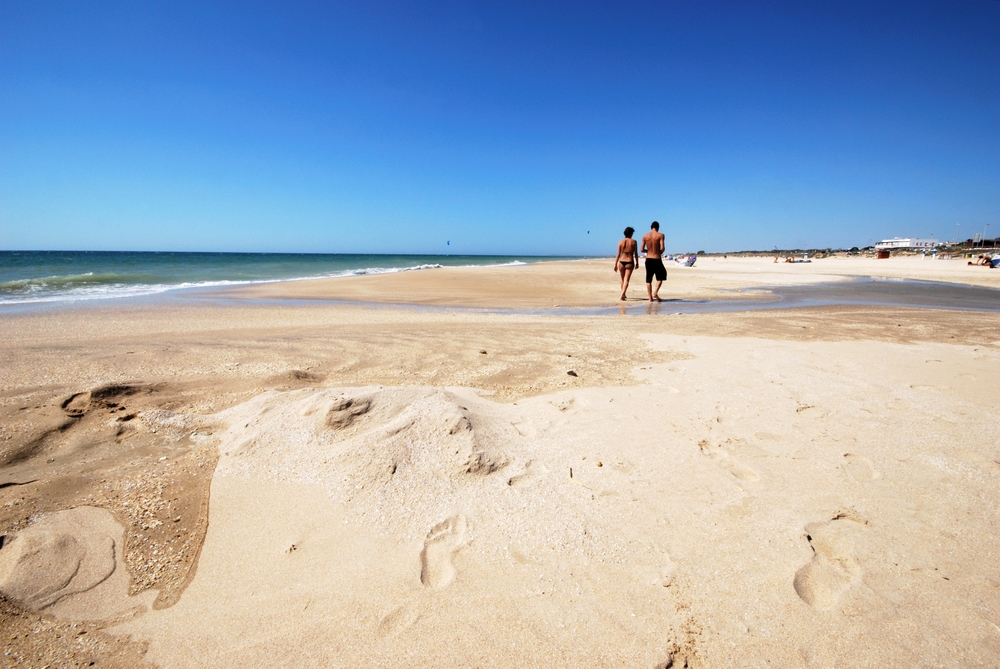 Strand El Palmar um mit dem Hund zu gehen