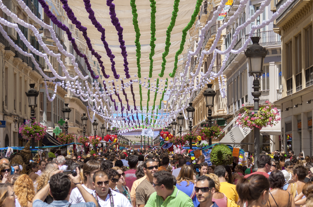 Calle larios during the Malaga Fair