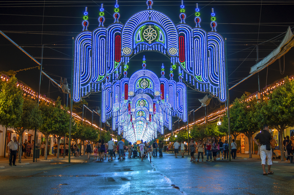 Night fair in Malaga