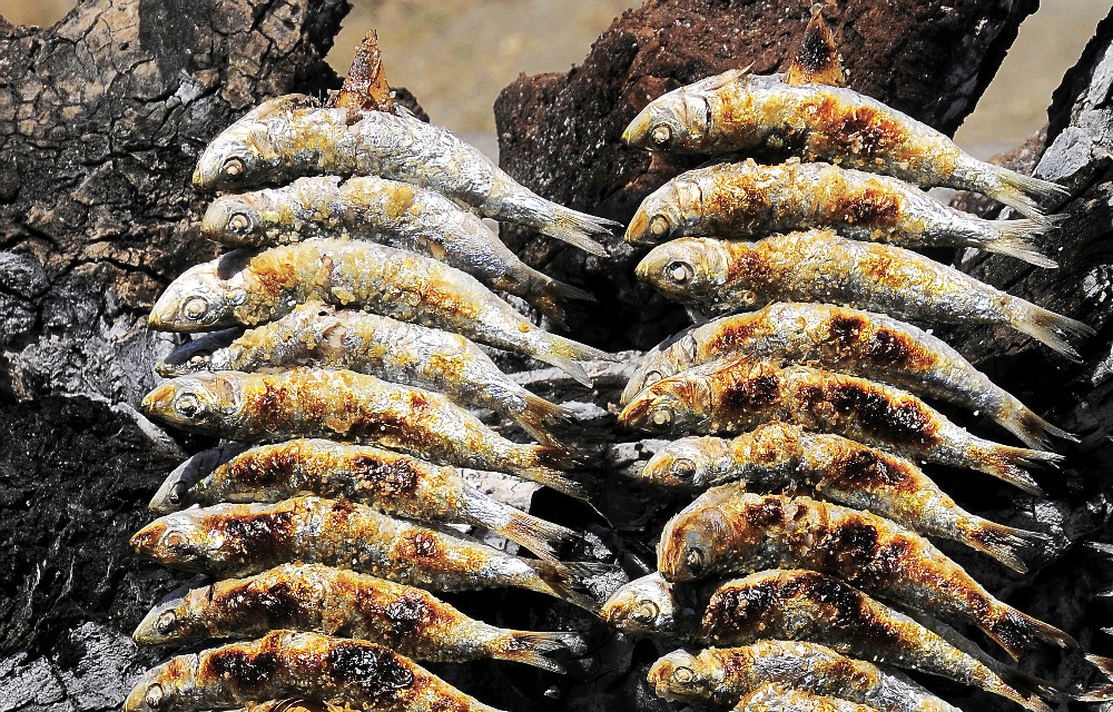 Espetos de Sardinas an der Costa del Sol