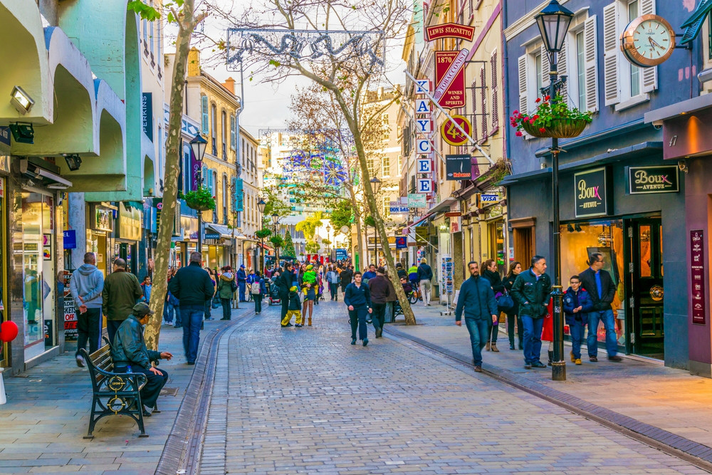 Main street in Gibraltar