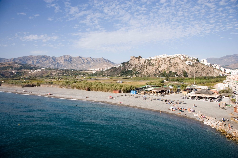 Beach of La Guardia in Salobreña- best beaches in andalucia