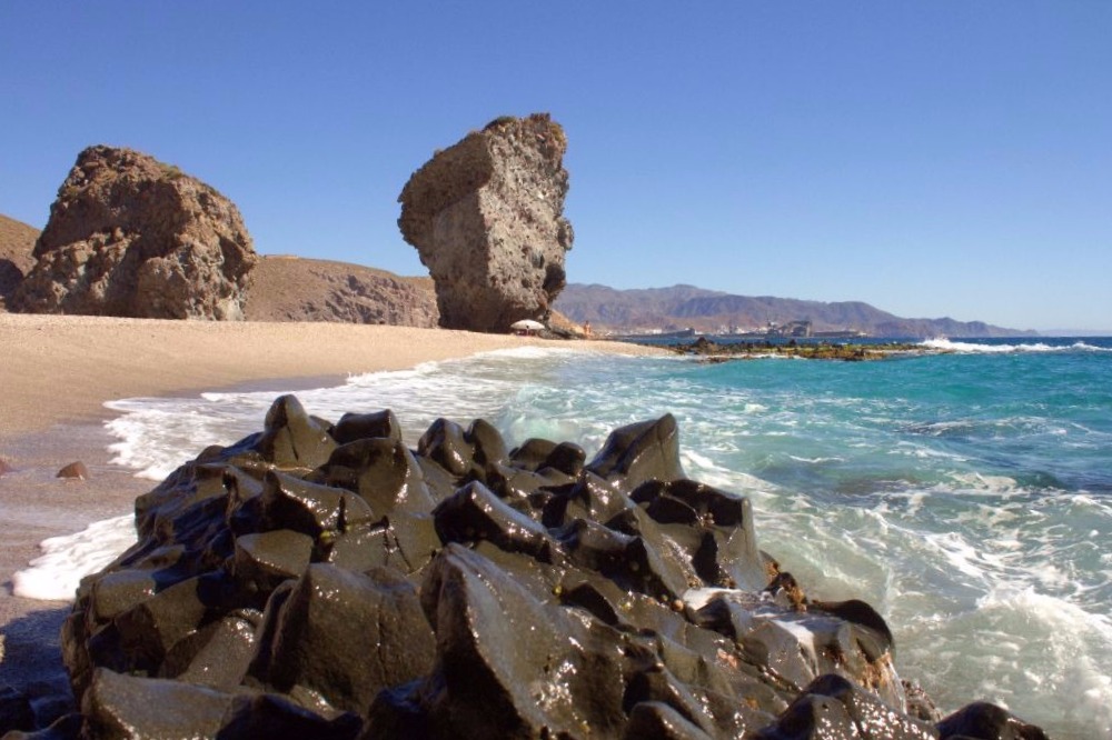 Beach of Los Muertos in Carboneras - best beaches in andalucia