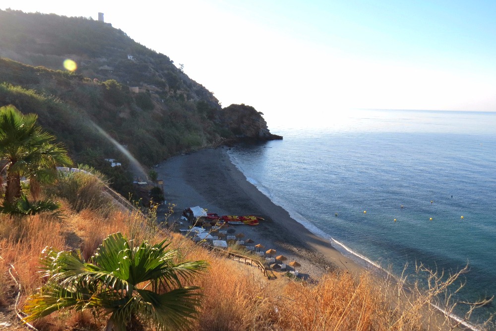 Beach of Maro in Nerja - best beaches andalucia