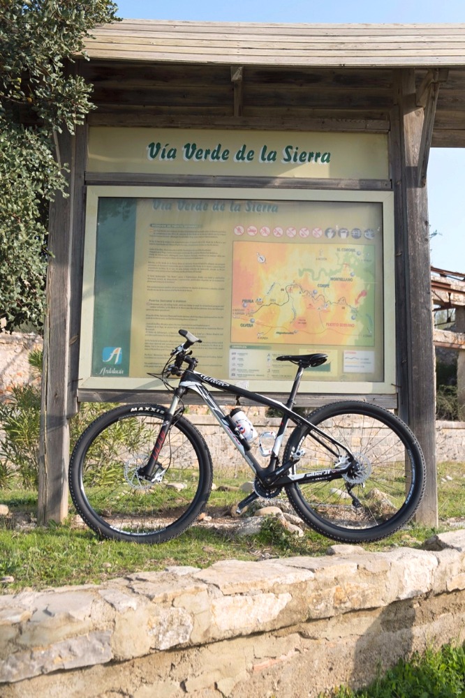 Informative panel of Via Verde de la Sierra
