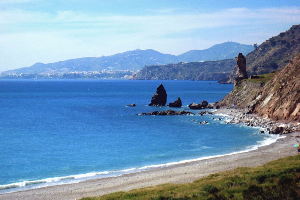 Beach of Molino de Papel in Maro (Nerja)