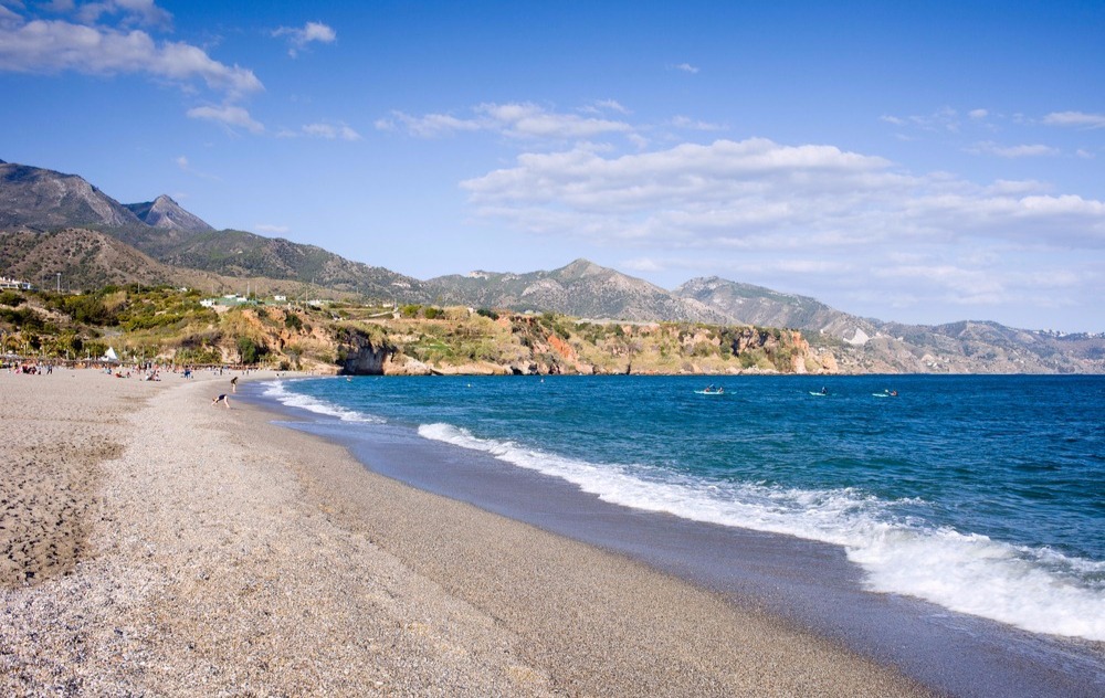 beach of Burriana - best beaches in Nerja