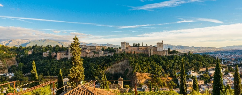 Die ansicht von die Alhambra - Andalusien in 14 Tagen