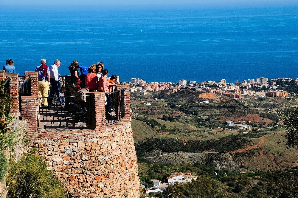 Vue de Mijas Playa depuis Mijas Pueblo - Andalousie en 14 jours