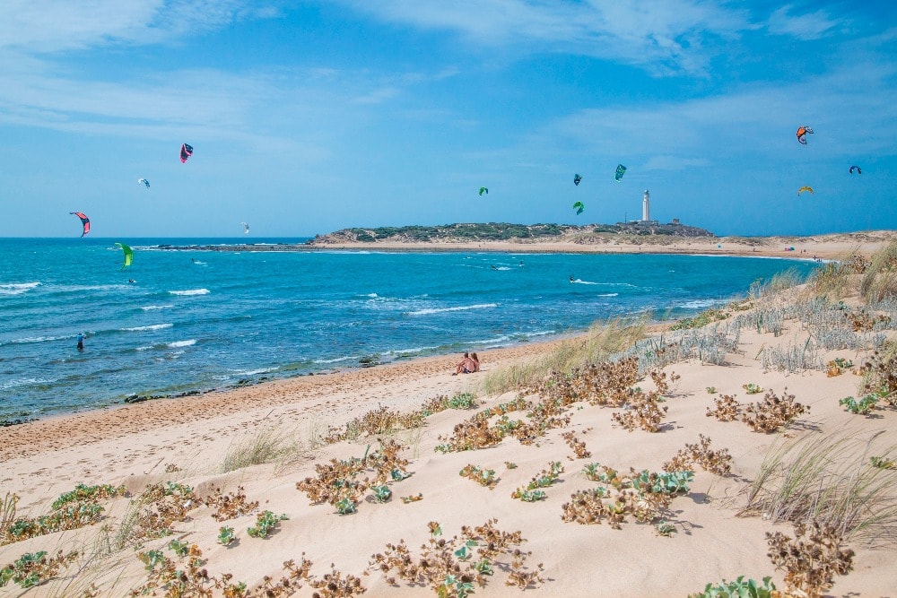 Nudist beach of Caños de Meca in Barbate (Cadiz)