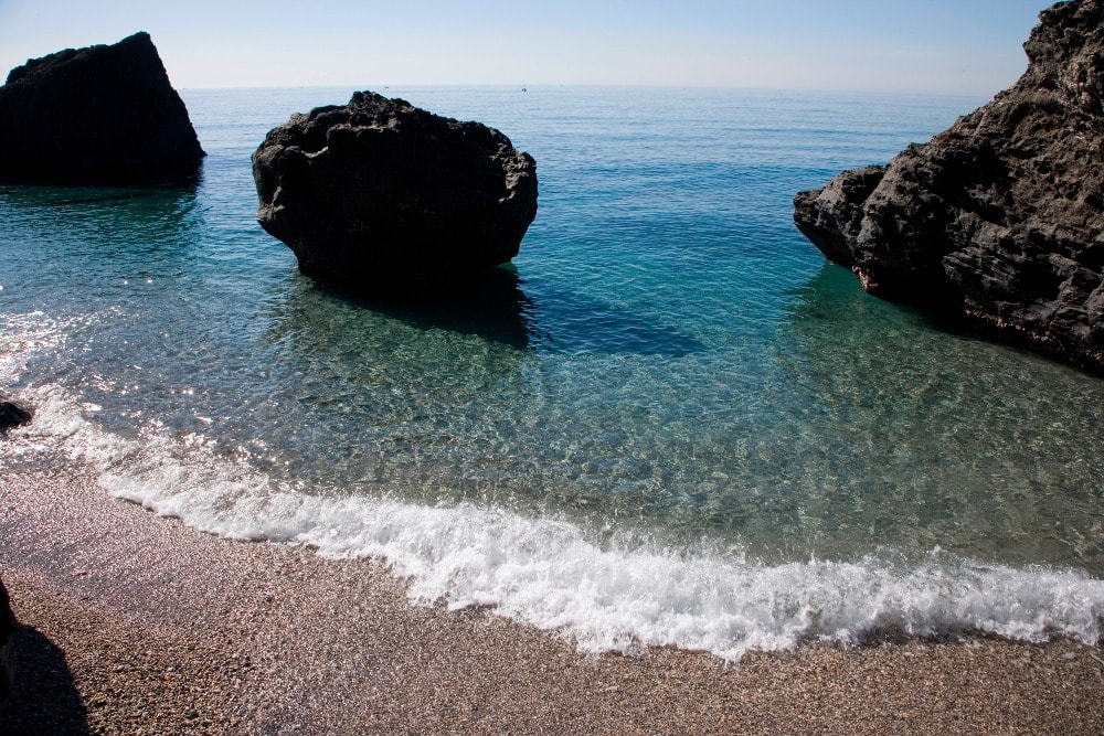 Nudist beach of La Joya in Motril (Granada)