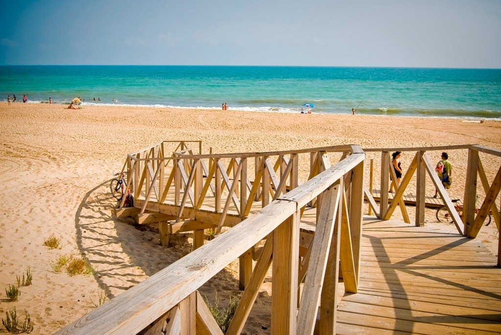 Nudist beach of Nueva Umbría in Lepe (Huelva)