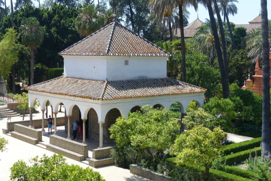 Pavillion von Karl V in der Real Alcazar in Sevilla