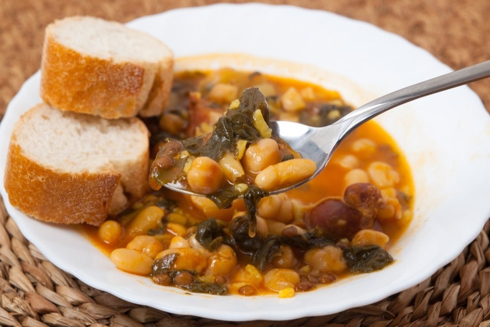 Potaje de garbanzos - typical Andalusian dish for winter