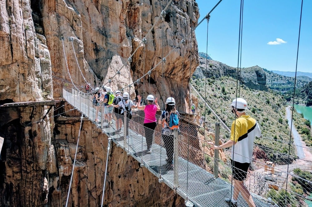 Caminito del Rey tijdens de koudste maanden van het jaar