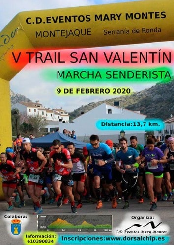 Tráil San Valentín de Montejaque - Running Events in Malaga 2020