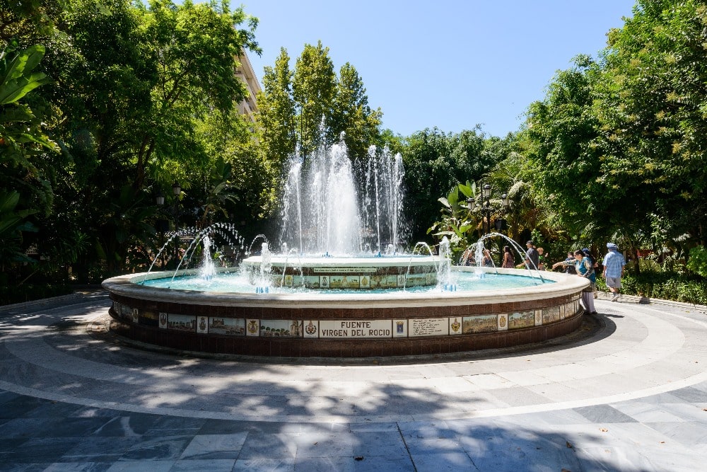 Fontein in het Park van La Alameda in Marbella