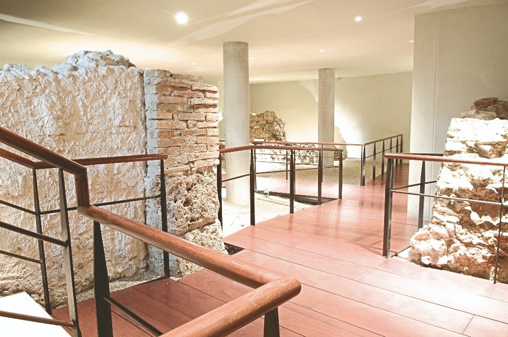 Archaeological remains in the Picasso Museum in Malaga