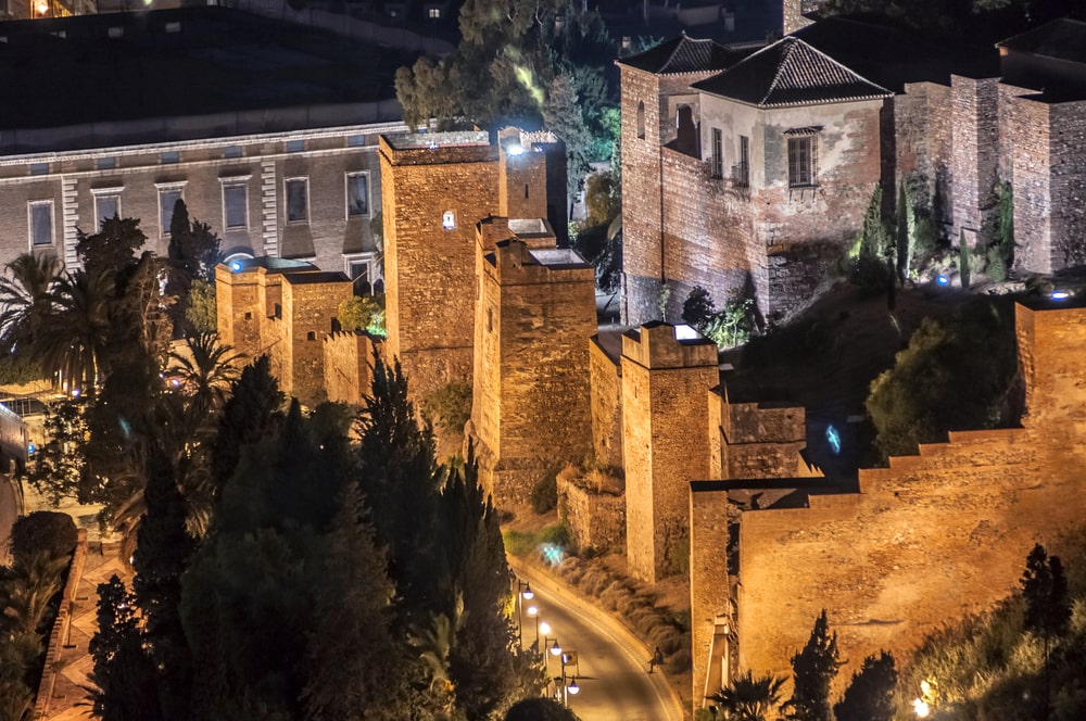 March in Malaga - Alcazaba by night