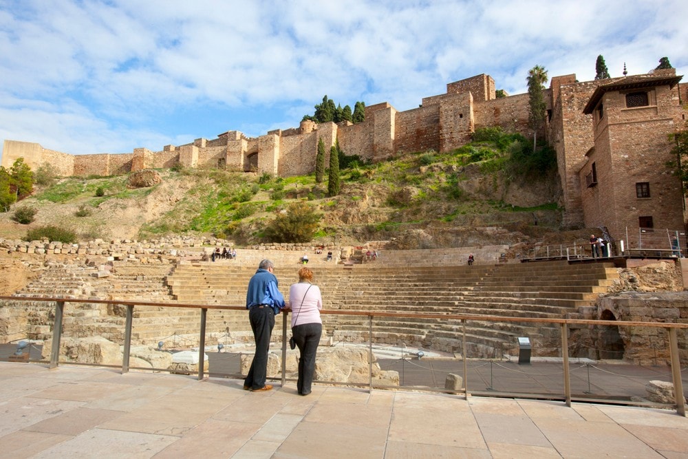 Alcazaba and Roman Theatre in Malaga city