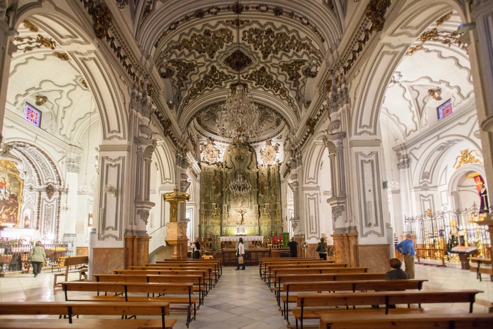 Iglesia de Santiago church in Malaga city