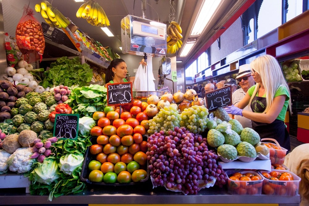 Interior of Atarazanas Market in Malaga city