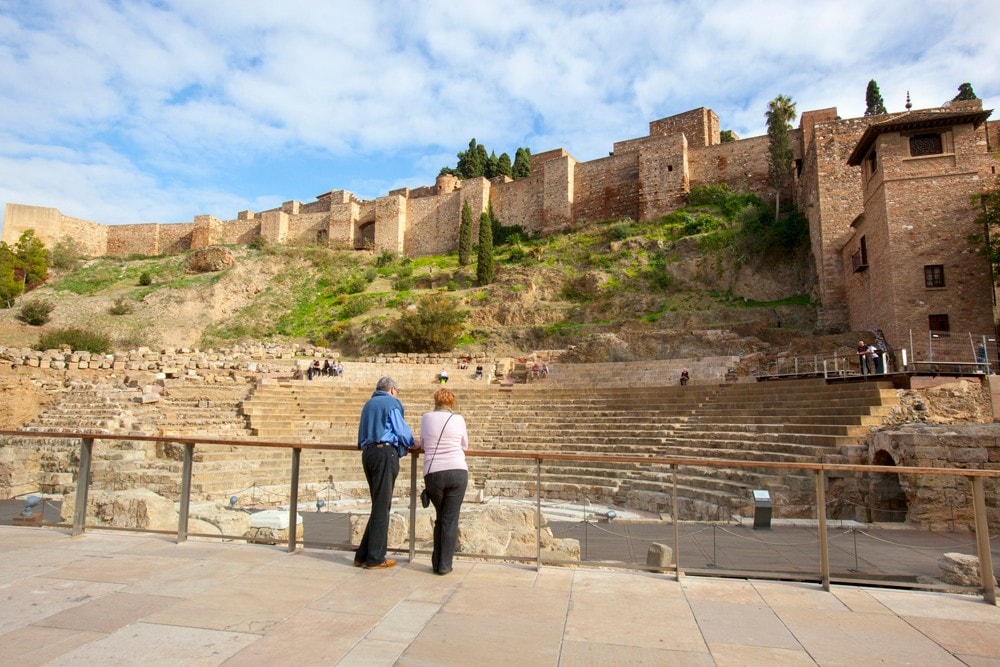 Alcazaba de Málaga et théâtre romain de la ville de Málaga